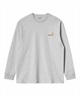 Carhartt WIP/カーハートダブリューアイピー メンズ 長袖 Tシャツ ルーズシルエット ロゴ刺繍 I029955(GREY-S)