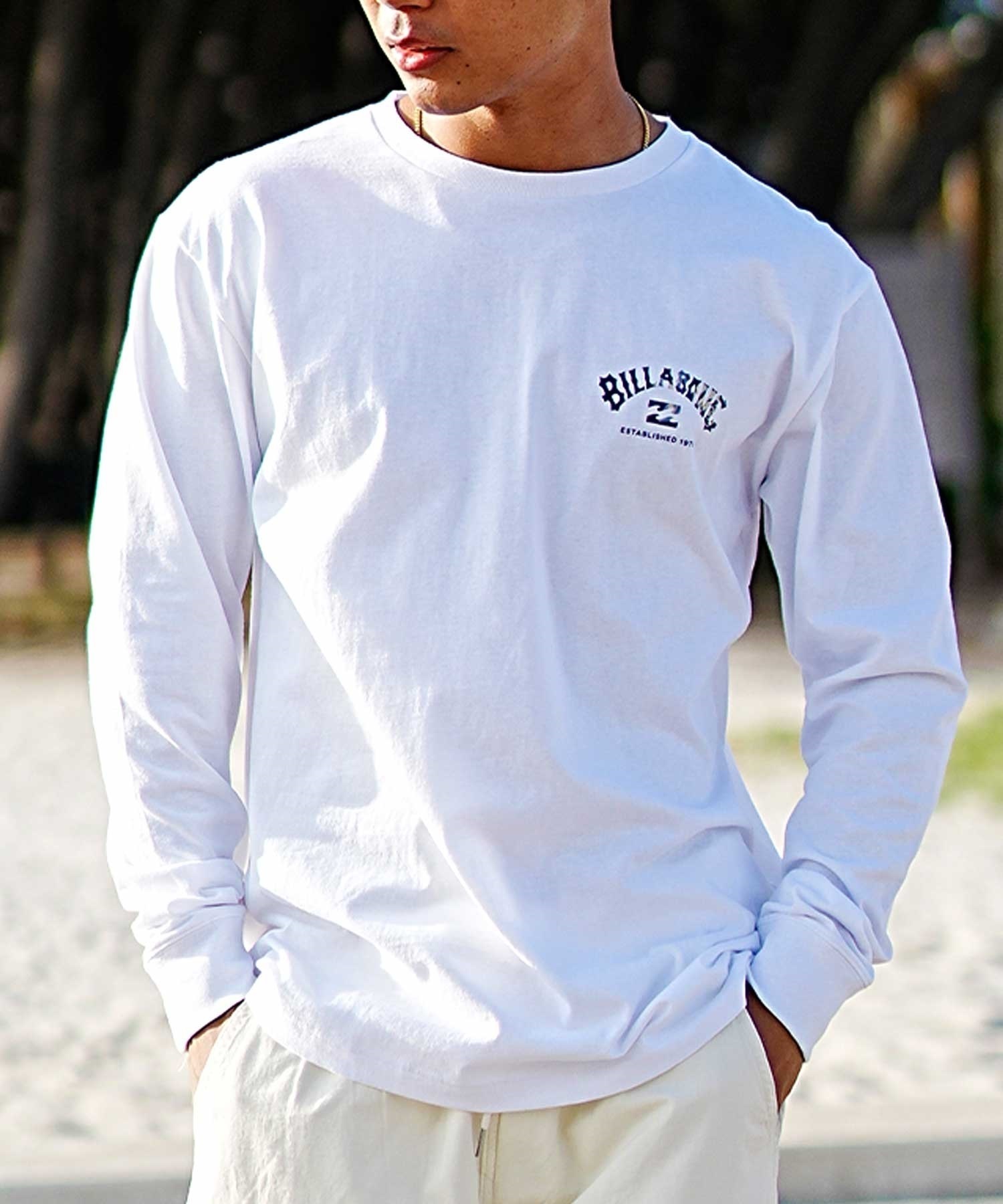 BILLABONG ビラボン BE011-050 メンズ 長袖 Tシャツ ロゴ ロンT バックプリント クルーネックロンT(OFW-M)