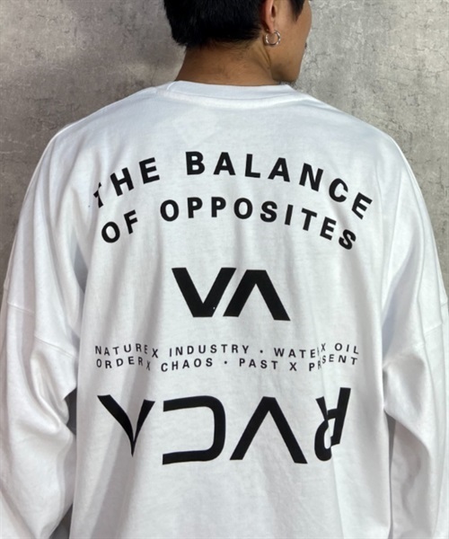 【クーポン対象】RVCA ルーカ BD041-057 メンズ 長袖 Tシャツ ムラサキスポーツ限定 KK1 L24(WHT-M)