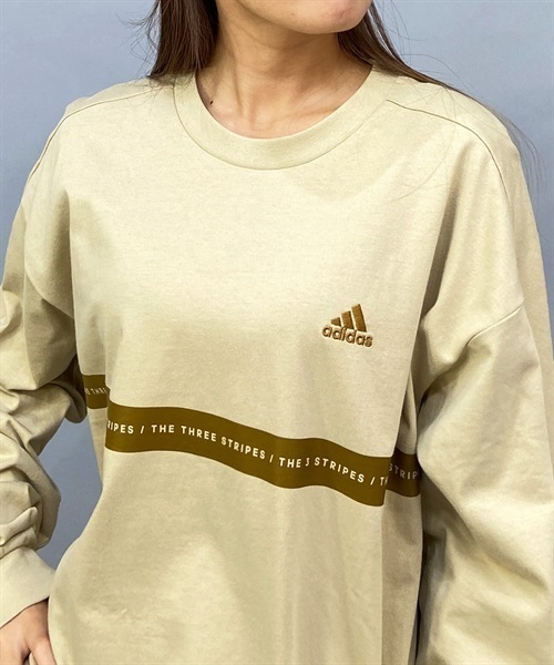 adidas アディダス ルーズフィット ヘビー ジェンダーフリー BXF26 IA9454 ユニセックス 長袖 Tシャツ KX1 B3(BEBE-M)