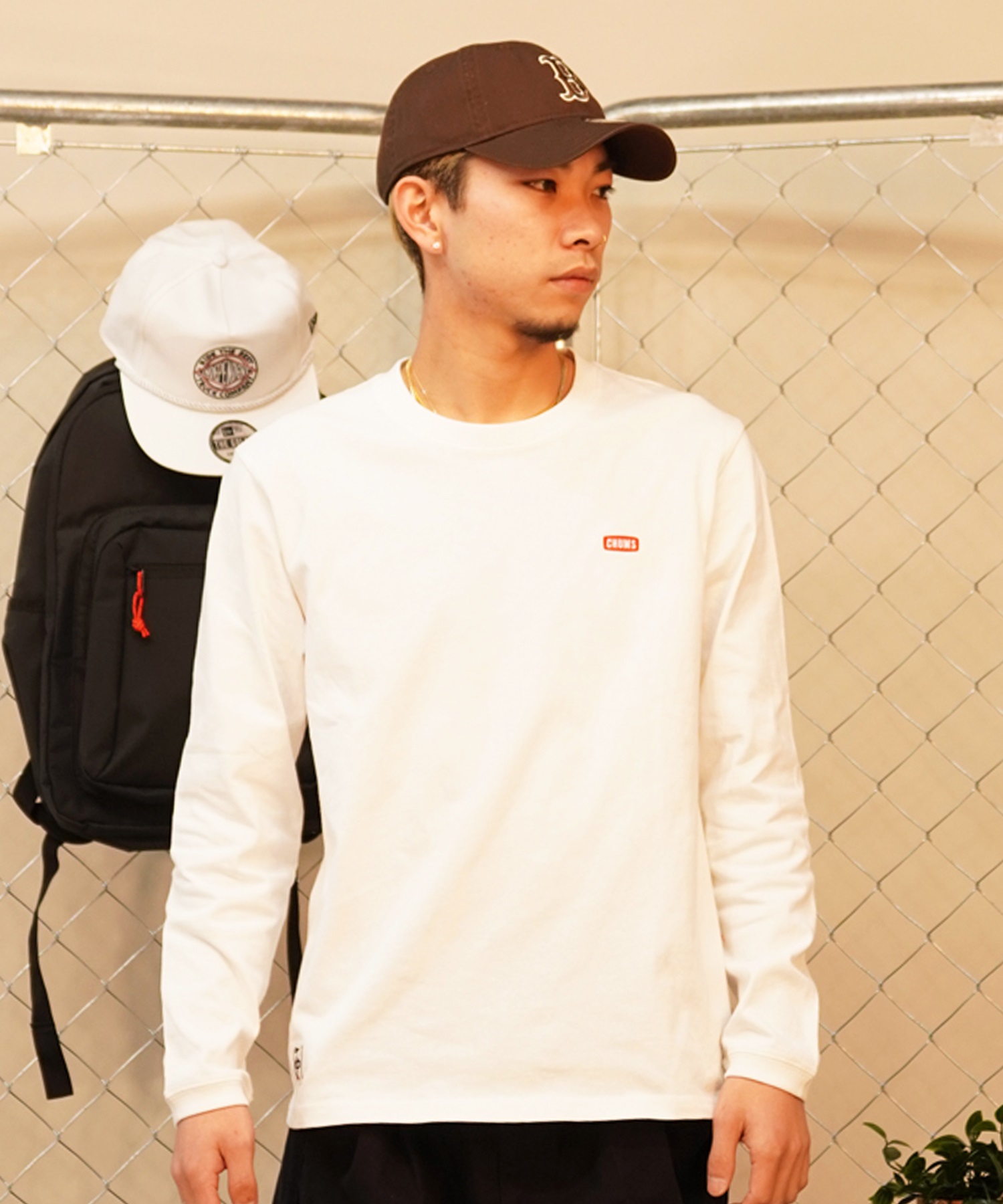 CHUMS チャムス メンズ Tシャツ 長袖 ロンT バックプリント ブービーロゴ CH01-2275