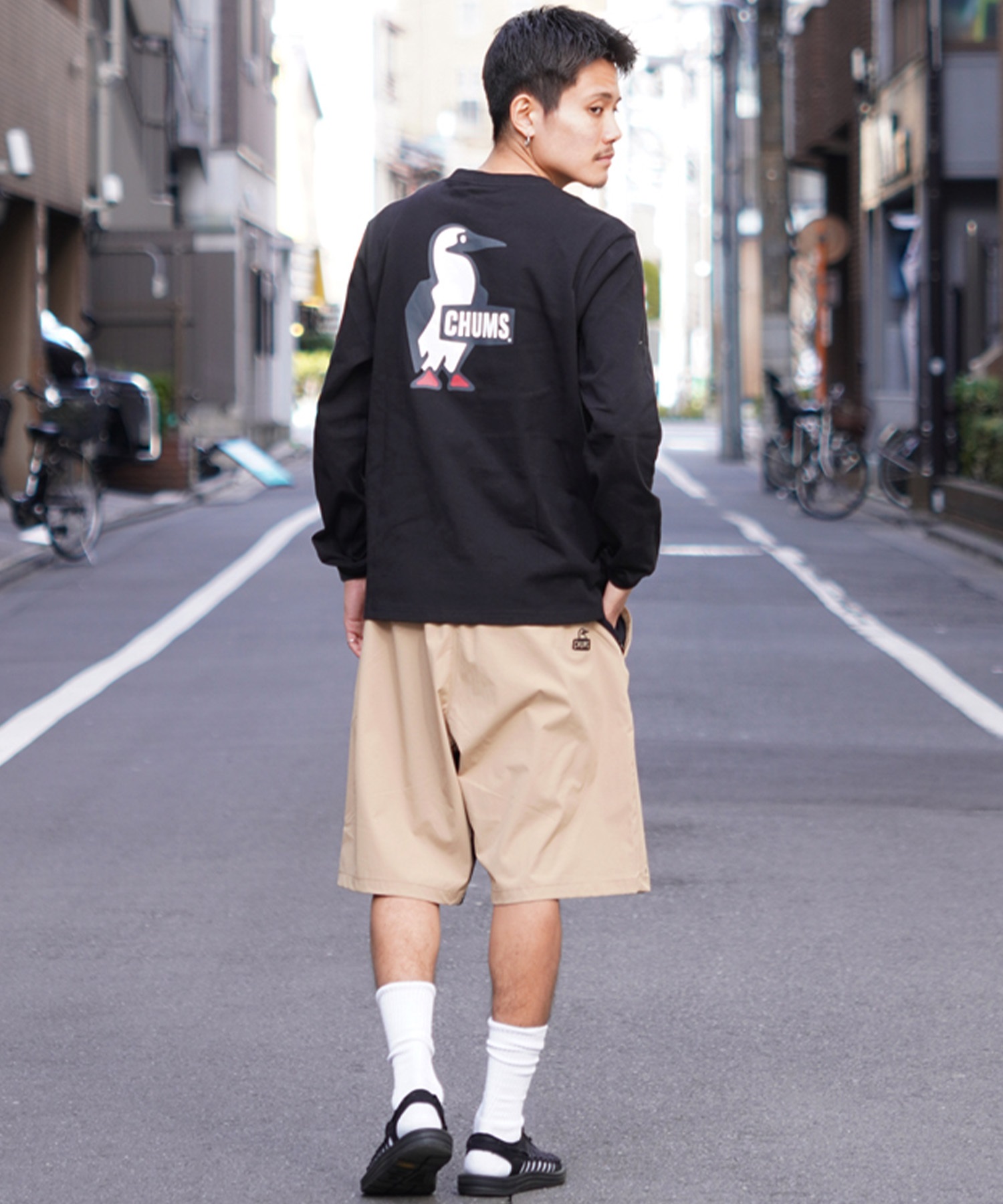CHUMS チャムス メンズ Tシャツ 長袖 ロンT バックプリント ブービーロゴ CH01-2275 18