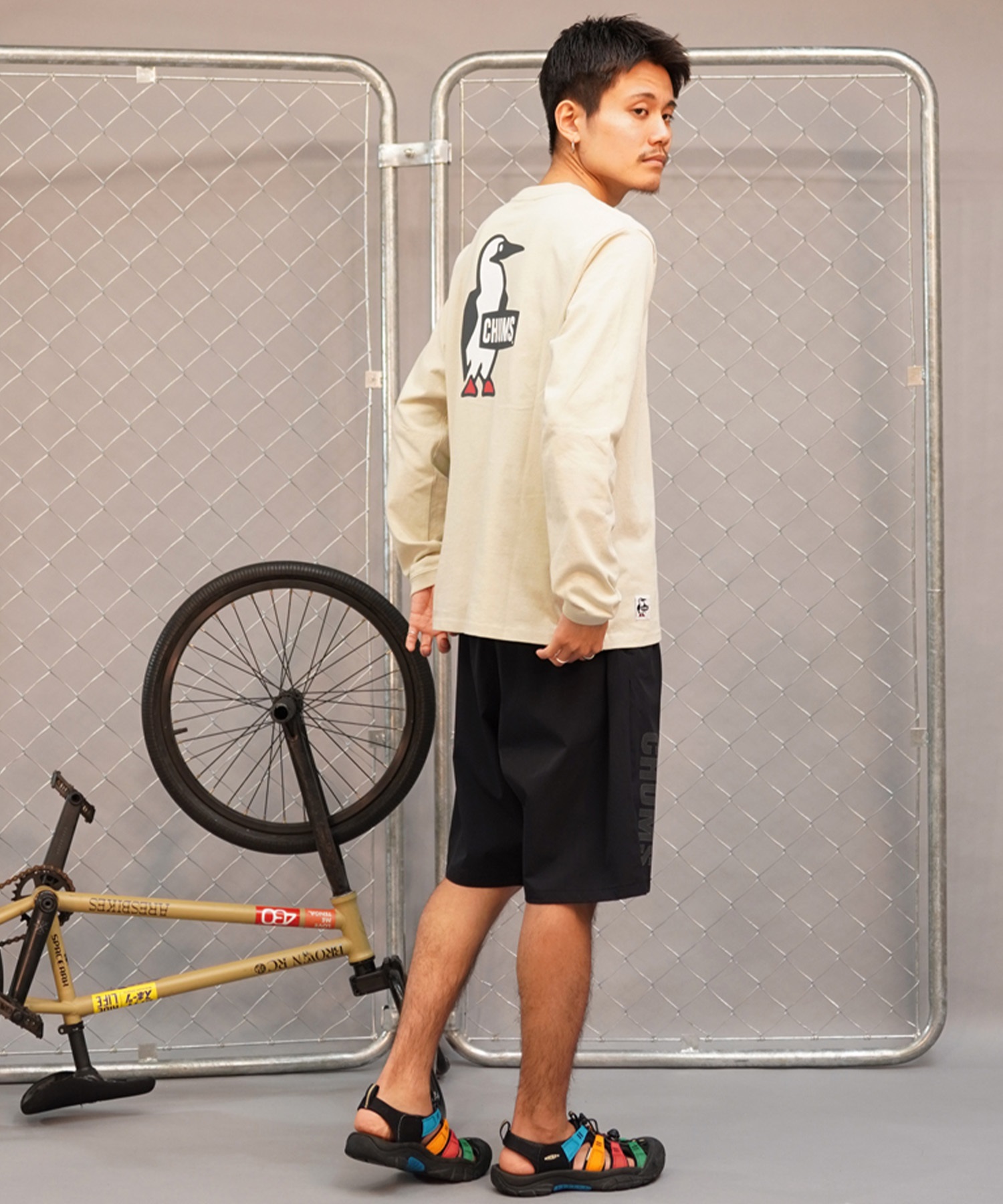 CHUMS チャムス メンズ Tシャツ 長袖 ロンT バックプリント