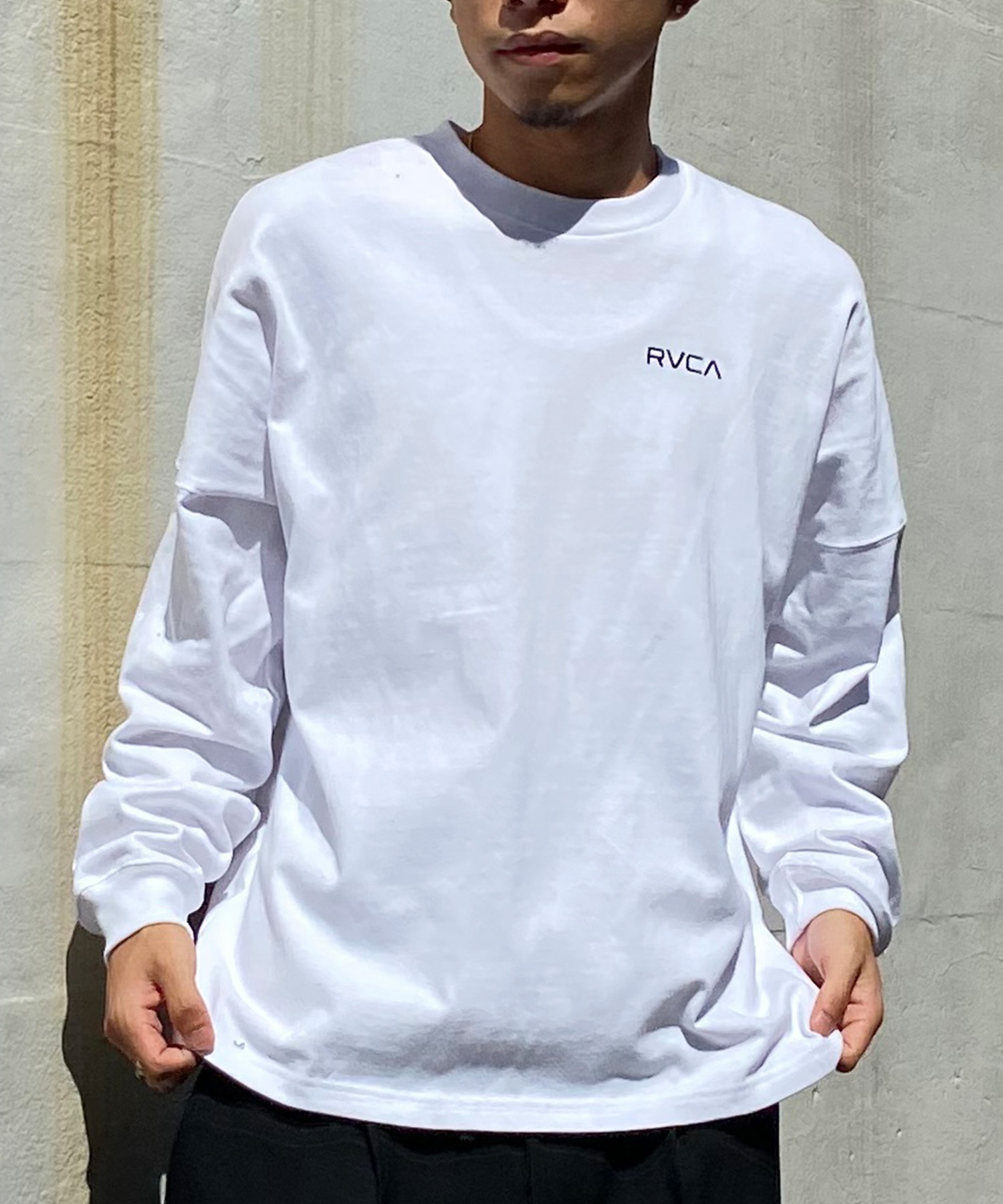 RVCA ルーカ メンズ 長袖 Tシャツ ロンT バックプリント ペイズリー柄