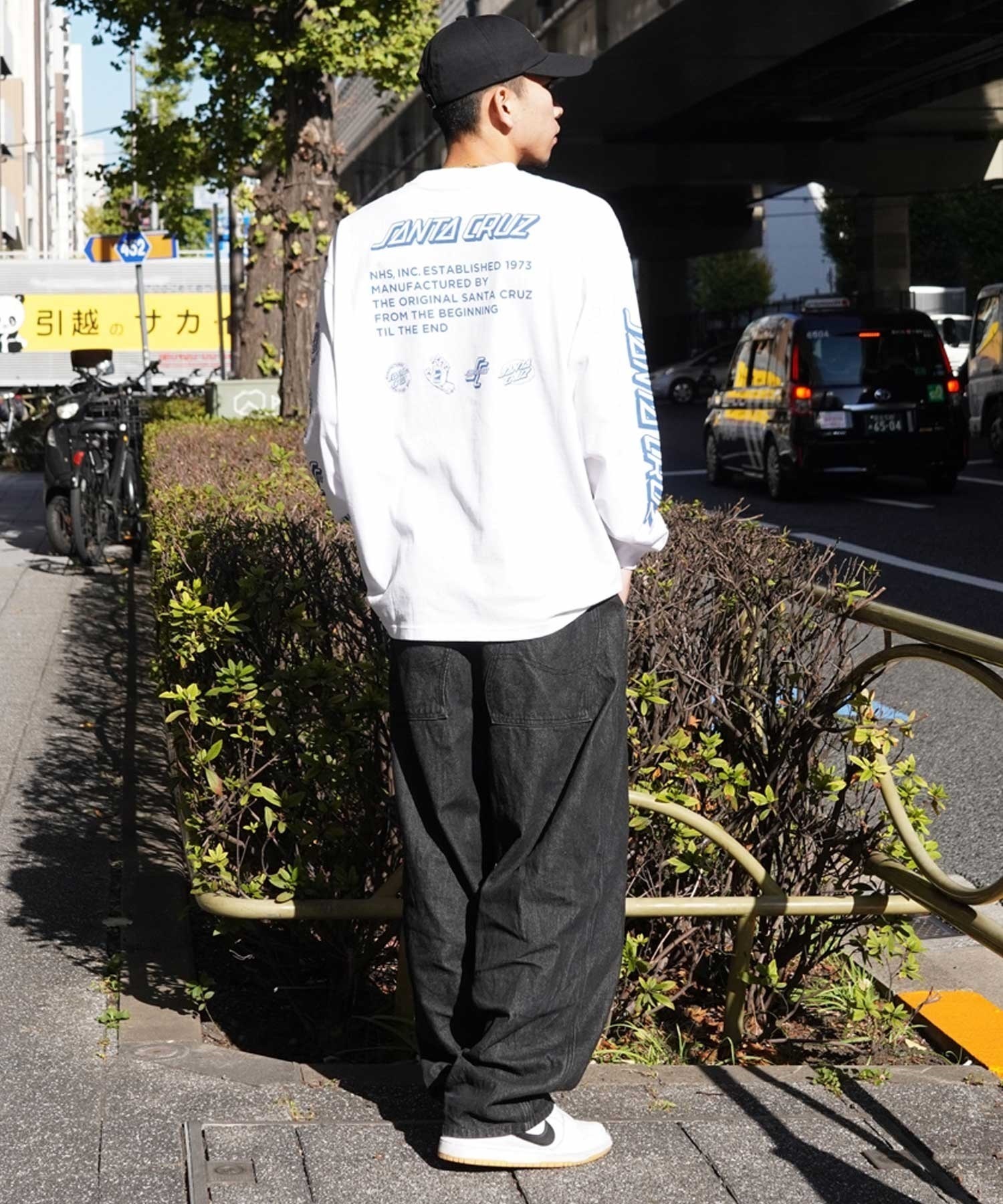 【ムラサキスポーツ限定】 SANTACRUZ サンタクルーズ ロンT ロゴプリント 502241406 メンズ 長袖 Tシャツ(BLACK-M)