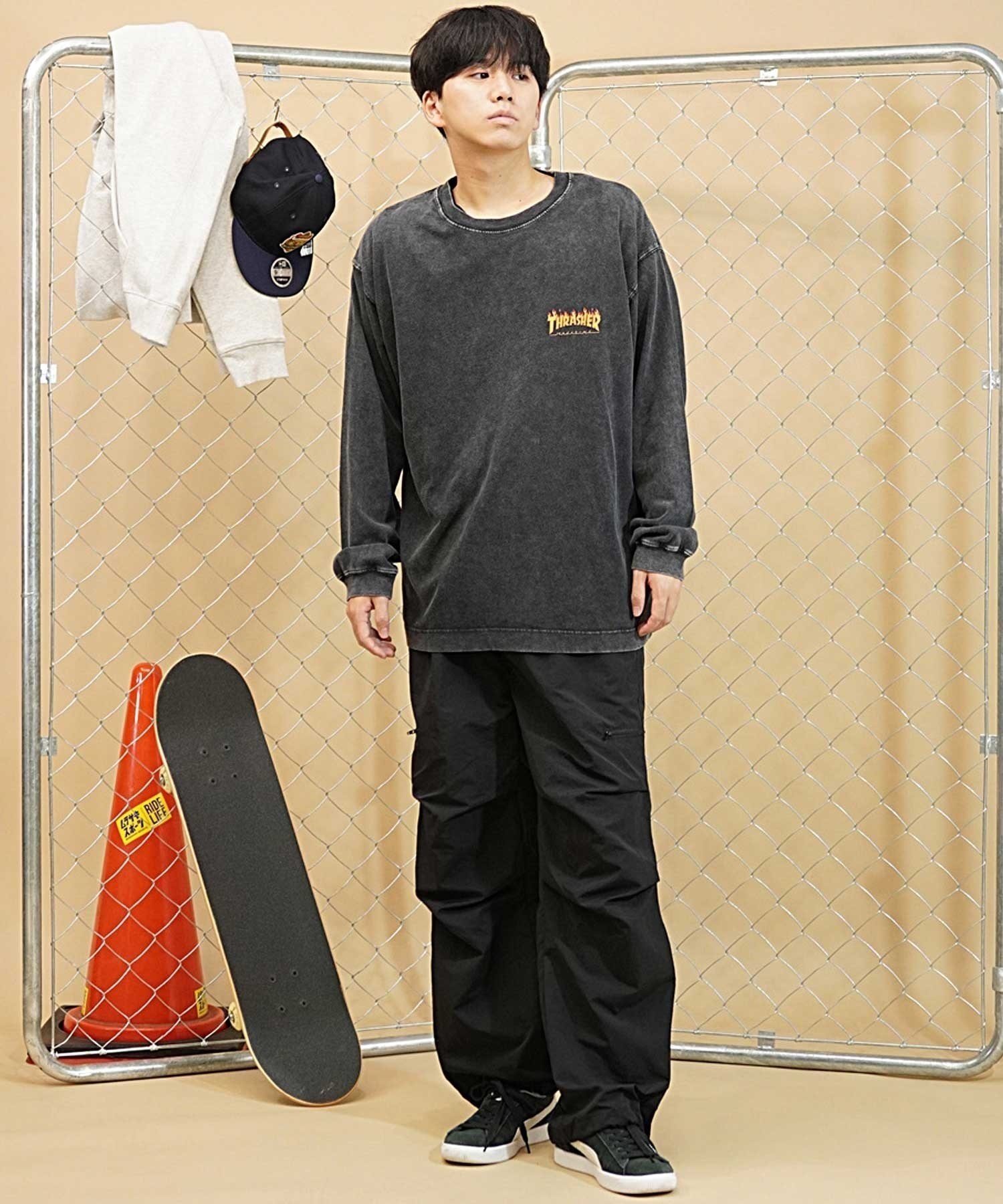ムラサキスポーツ別注】THRASHER/スラッシャー パウダーブリーチ加工