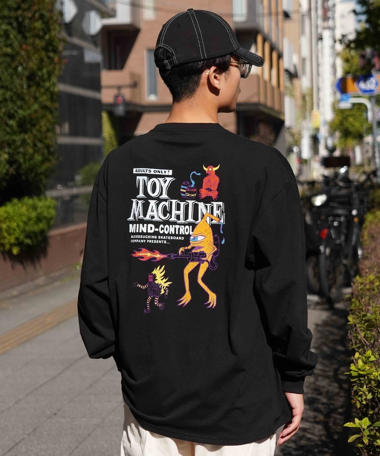 TOY MACHINE トイマシーン メンズ 長袖 Tシャツ ロンT オーバーサイズ