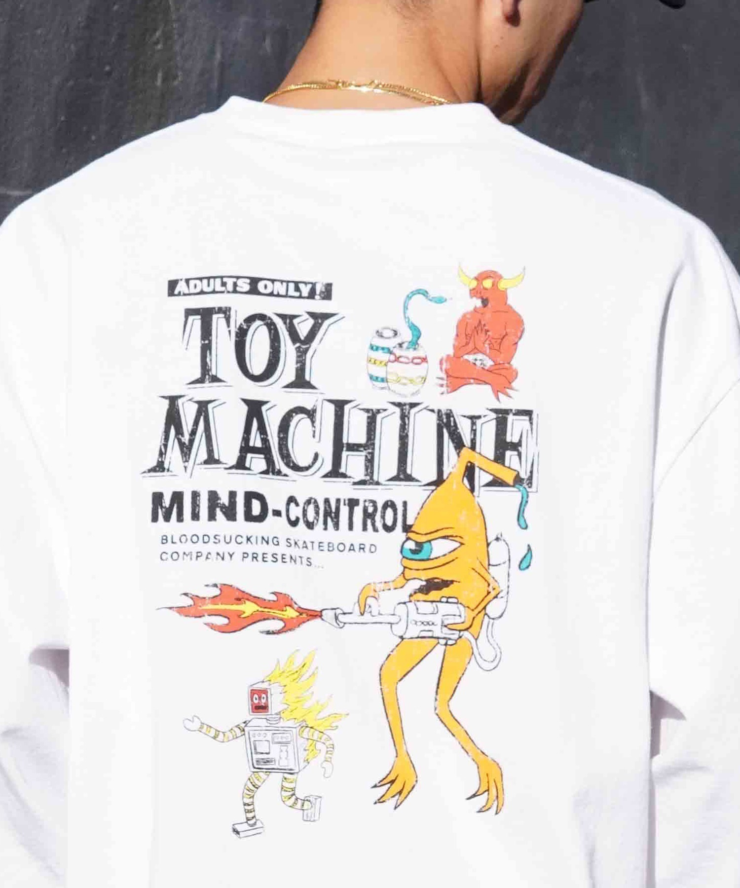 TOY MACHINE トイマシーン メンズ 長袖 Tシャツ ロンT オーバーサイズ