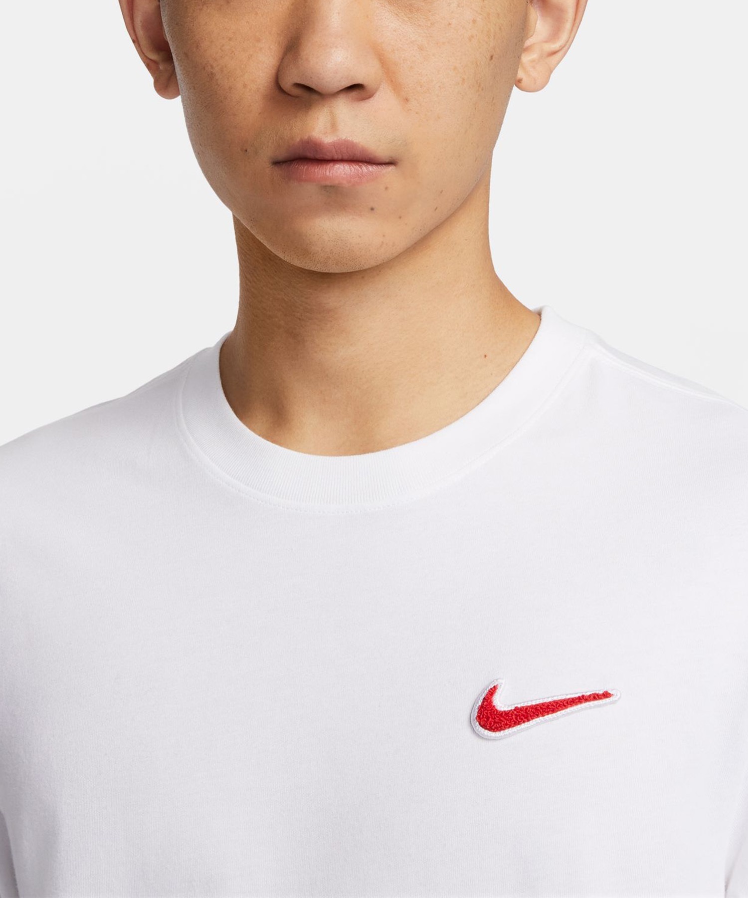 NIKE ナイキ メンズ 長袖 Tシャツ スポーツウェア ロングスリーブ ロンT ワンポイント ロゴ ハート柄 FV3994-100(100-S)