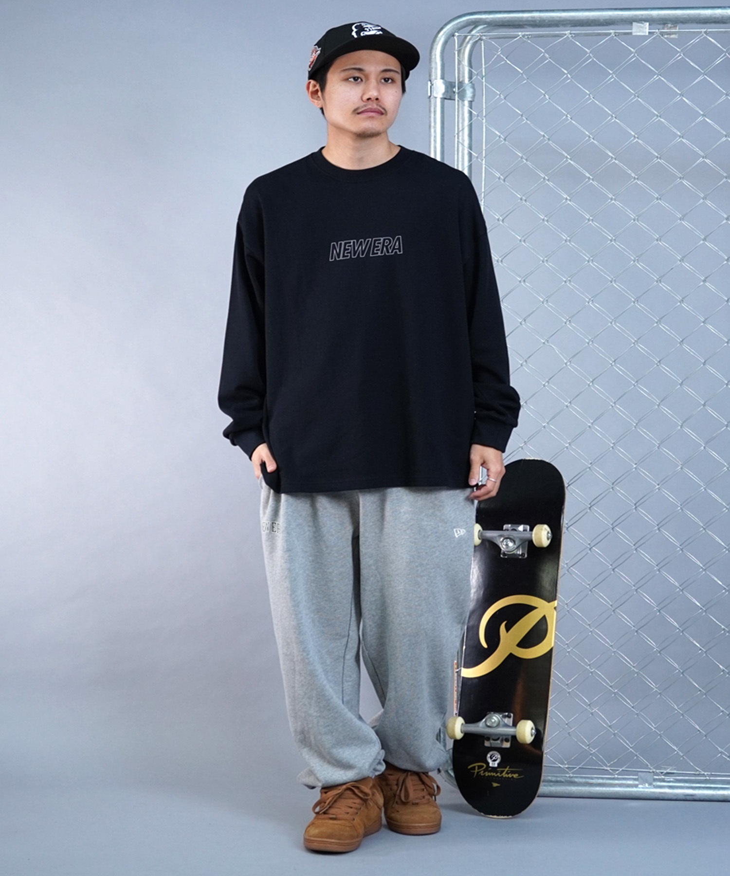 ★New Era★サイズグラフィックロングスリーブTシャツ NEW ERA ニューエラ 長袖 Tシャツ メンズ ロンT バックプリント