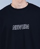 【ムラサキスポーツ限定】 NEW ERA ニューエラ メンズ 長袖 Tシャツ ロンT オーバーサイズ バックプリント クルーネック 吸汗速乾 UVカット 14306822(BK/WT-M)