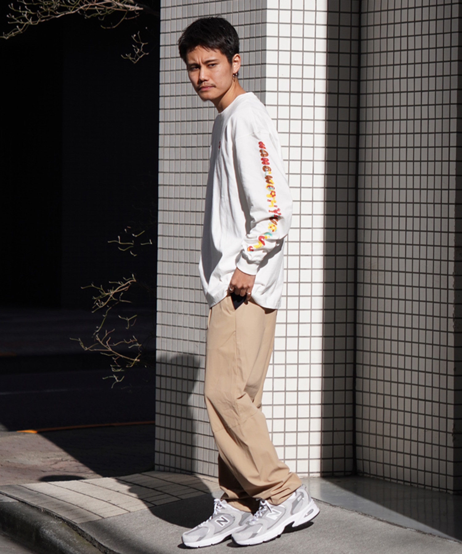 CHUMS チャムス メンズ Tシャツ 長袖 ロンT バックプリント ボックスシルエット ヘビーウェイトコットン 中厚手 CH01-2345 19