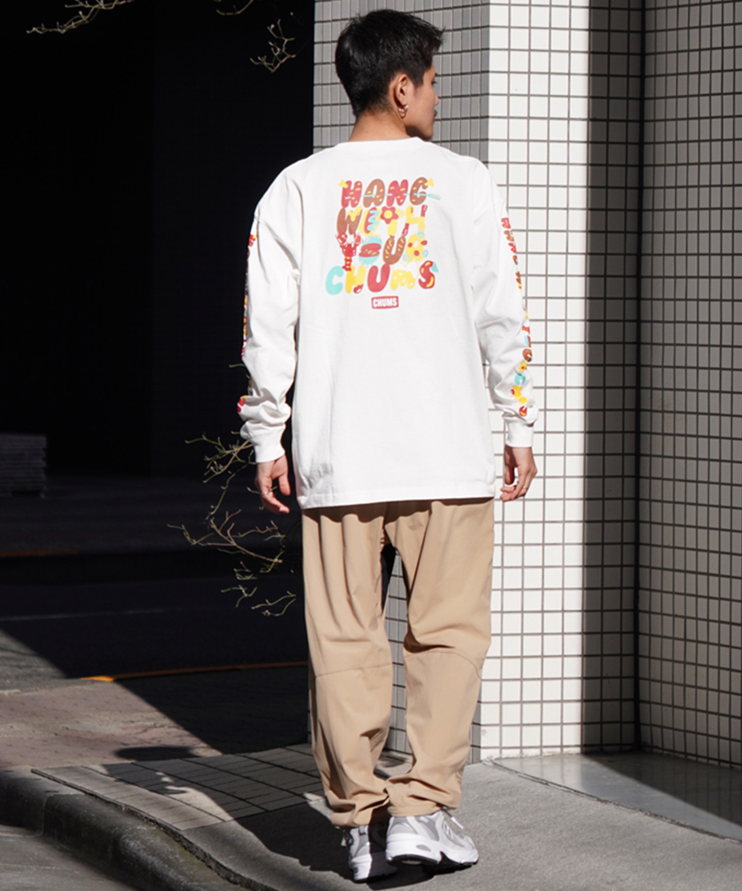 CHUMS チャムス メンズ Tシャツ 長袖 ロンT バックプリント