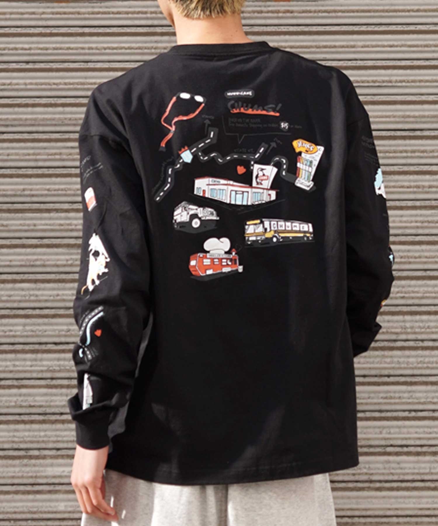 CHUMS チャムス メンズ 長袖 Tシャツ ボックス シルエット