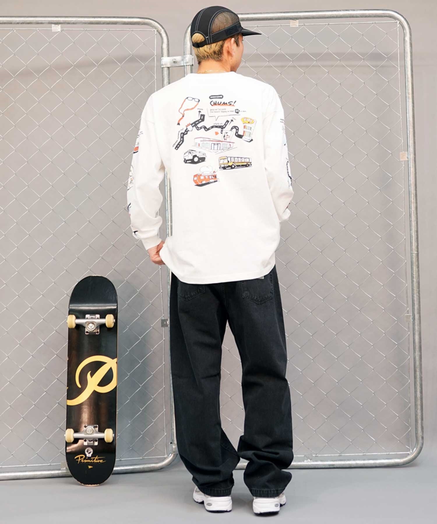 CHUMS チャムス メンズ 長袖 Tシャツ ボックス シルエット