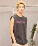 【クーポン対象】RVCA ルーカ メンズ タンクトップ カットオフ クルーネック BE041-353(WHT-S)