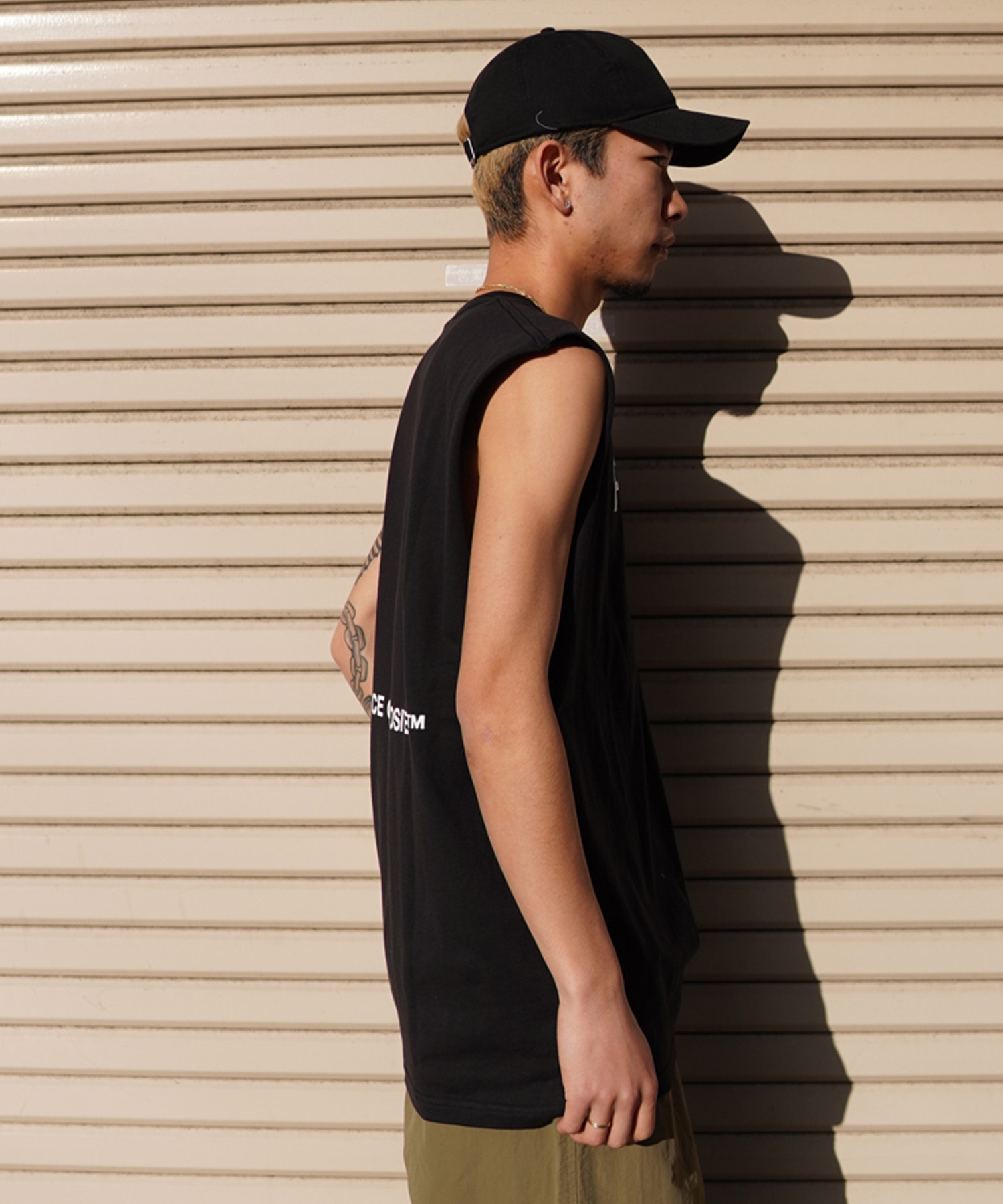 RVCA ルーカ メンズ タンクトップ カットオフ クルーネック BE041-353(BLK-S)