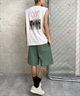 RVCA ルーカ メンズ タンクトップ カットオフ バックプリント オーバーサイズ BE04A-357(WHT-S)