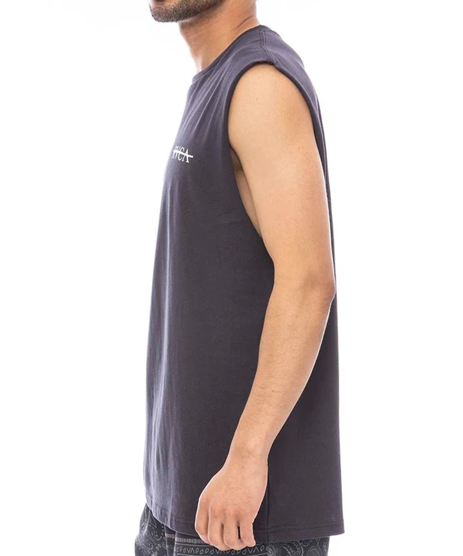 RVCA ルーカ タンクトップ カットオフ バックプリント オーバーサイズ BE04A-360(WHT-S)
