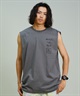 RVCA ルーカ メンズ タンクトップ カットオフ バックプリント オーバーサイズ BE04A-P35(WHT-S)