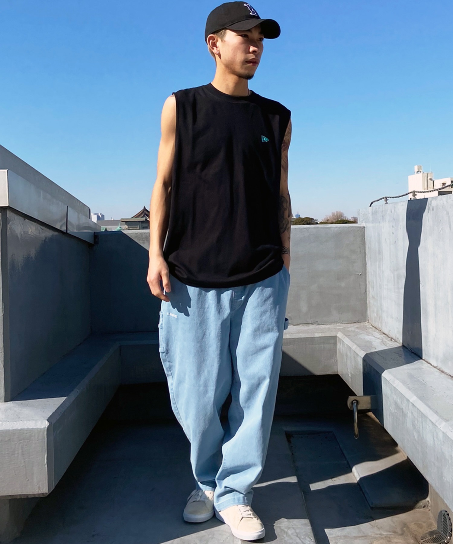 NEW ERA ニューエラ メンズ タンクトップ 吸水速乾 オーバー
