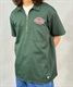 Dickies ディッキーズ HALF ZIP S/S-SHIRT ハーフジップショートスリーブシャツ 18471000 メンズ 半袖 シャツ ハーフジップ KK1 C24(30GR-M)