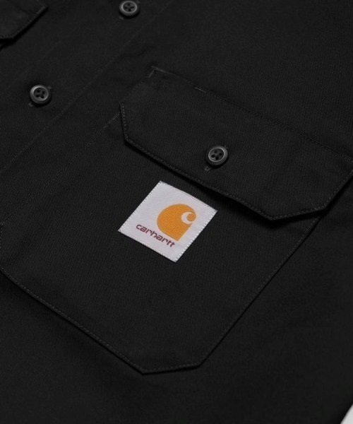 Carhartt WIP カーハートダブリューアイピー S/S MASTER SHIRT マスターシャツ I027580 メンズ 半袖 シャツ KK2 E2(BK-M)