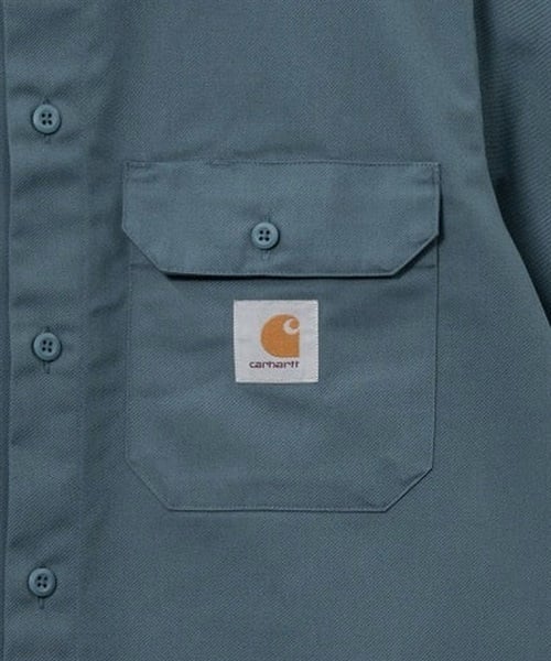 Carhartt WIP カーハートダブリューアイピー S/S MASTER SHIRT マスターシャツ I027580 メンズ 半袖 シャツ KK2 D26(BL-M)