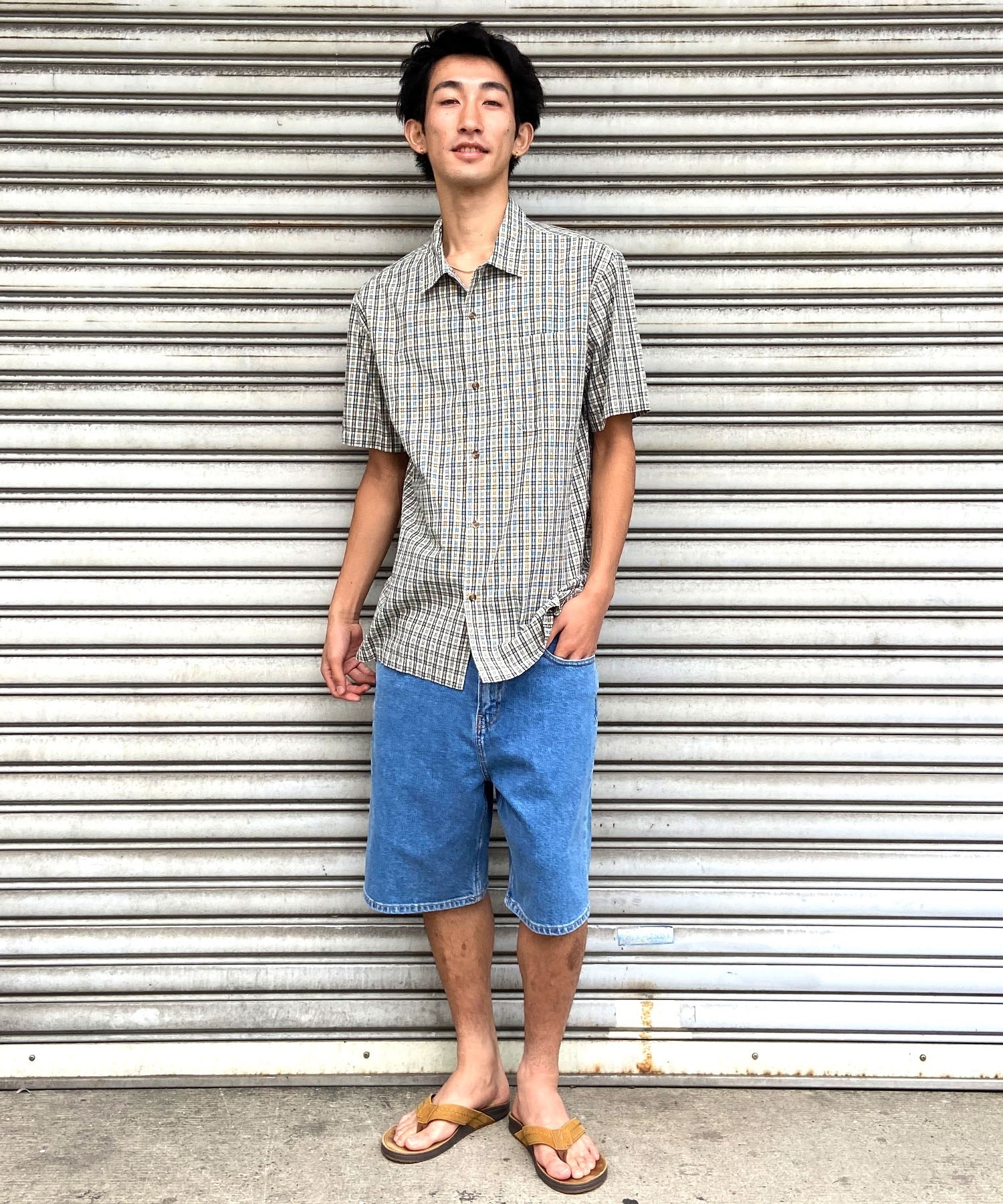 【クーポン対象】QUIKSILVER クイックシルバー メンズ 半袖 シャツ チェック柄 総柄 レギュラーフィット AQYWT03328(CJZ1-M)