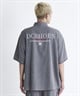 DC ディーシー メンズ 半袖シャツ バックロゴ 刺繍 ビッグシルエット セットアップ対応 DSH242001(BLK-M)