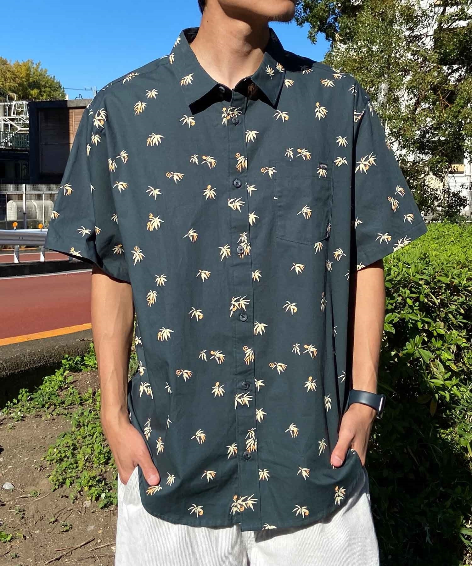 BILLABONG ビラボン メンズ ボタニカル柄 半袖シャツ 総柄