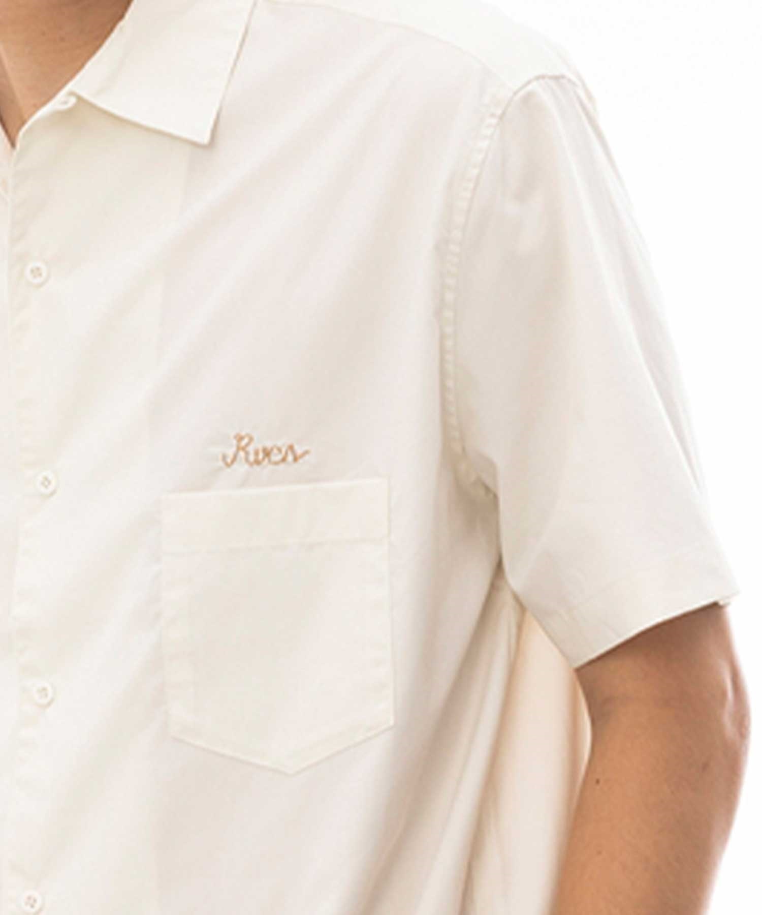 RVCA ルーカ メンズ ボウリング 半袖 シャツ シンプル カジュアル BE041-129(BLK-S)