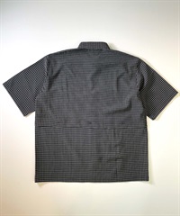 【マトメガイ対象】DEAR LAUREL ディアローレル メンズ ユーティリティーフラップシャツ 半袖 格子柄 Utility flap shirts D24S2401(OLV-M)