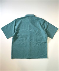 DEAR LAUREL ディアローレル メンズ ユーティリティーフラップシャツ 半袖 格子柄 Utility flap shirts D24S2401(OLV-M)