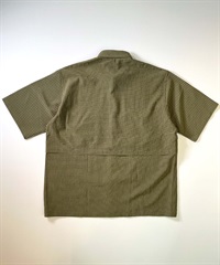 DEAR LAUREL ディアローレル メンズ ユーティリティーフラップシャツ 半袖 格子柄 Utility flap shirts D24S2401(EME-M)