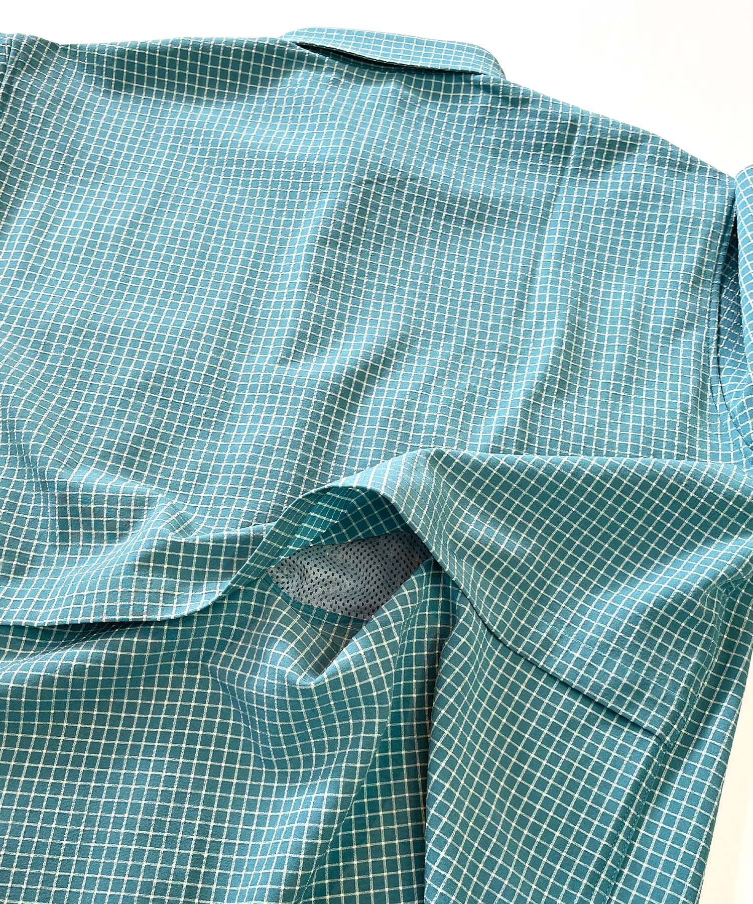 【マトメガイ対象】DEAR LAUREL ディアローレル メンズ ユーティリティーフラップシャツ 半袖 格子柄 Utility flap shirts D24S2401(OLV-M)