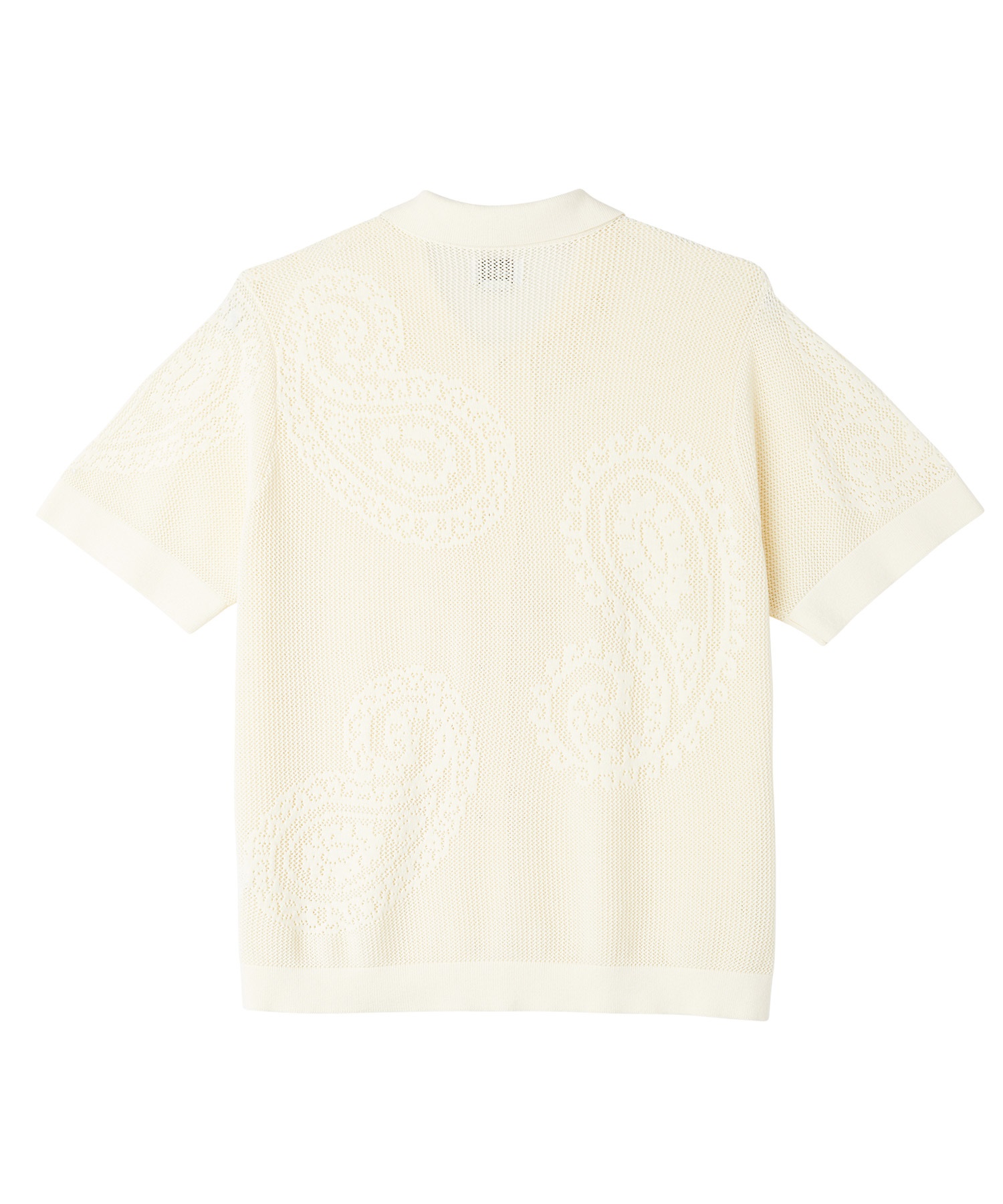 OBEY オベイ メンズ ニットシャツ ポロ 半袖 手編み風 ペイズリー柄 TEAR DROP OPENKNIT SHIRT 151000080(HDR-M)