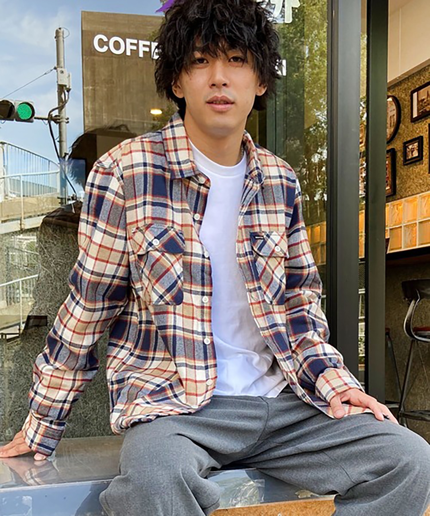 BRIXTON ブリクストン DESI BOWERY L/S FLANNEL 1213 メンズ 長袖 シャツ(BKDPB-M)