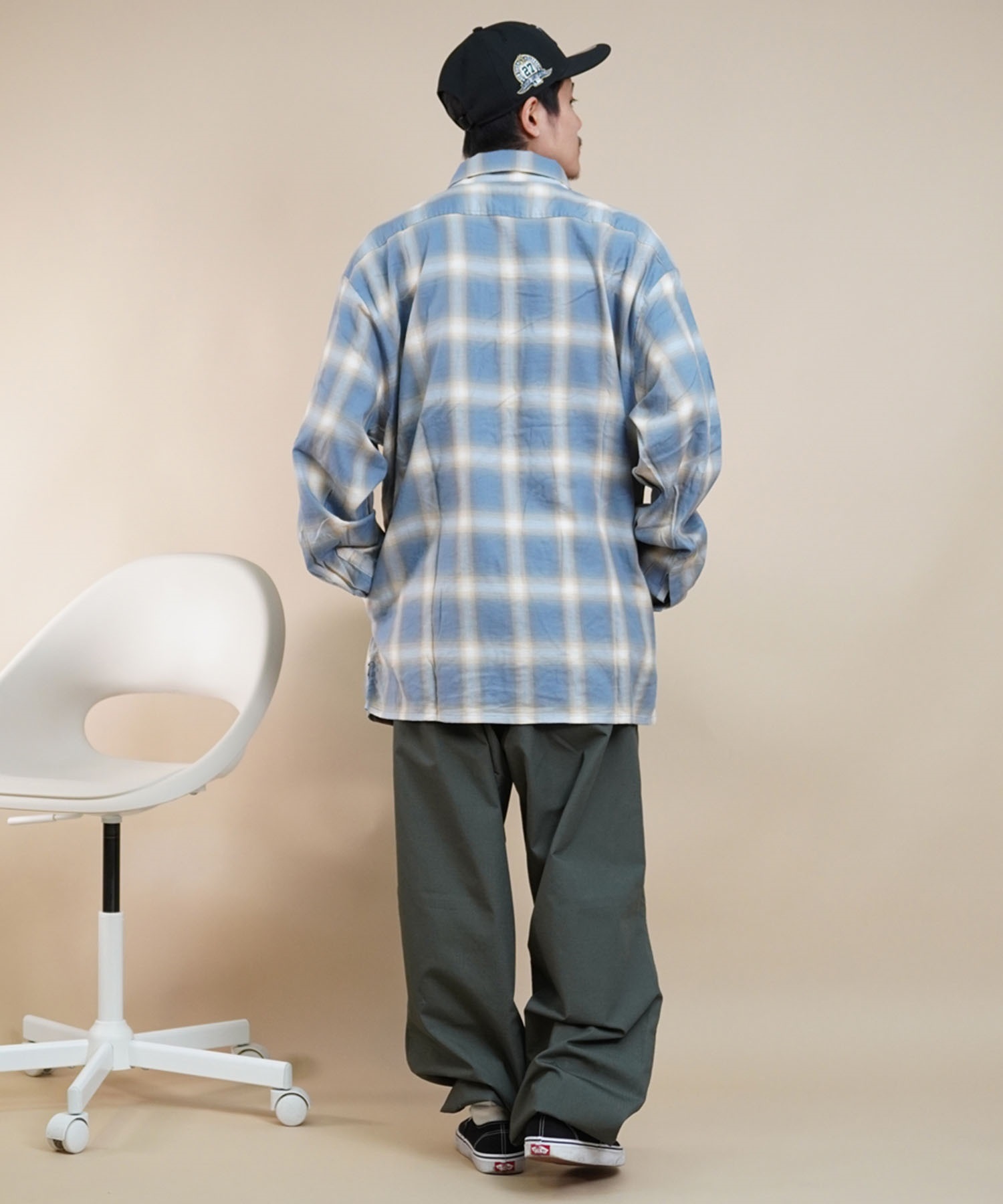 RVCA ルーカ OMBRER CHECK ZIP SHIRTS メンズ シャツ ジップ