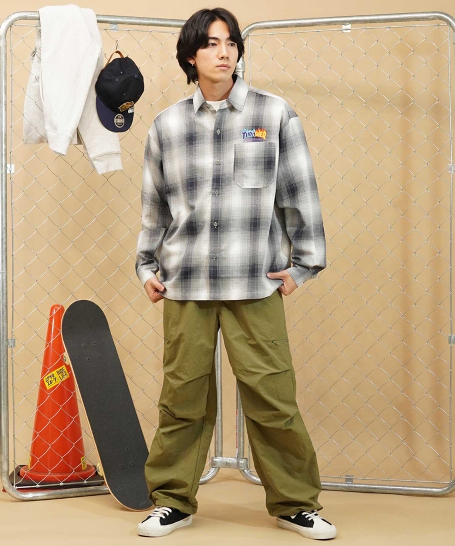 ムラサキスポーツ別注】THRASHER/スラッシャー オンブレチェック