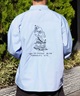 TOY MACHINE トイマシーン MTMPSH4 メンズ ワークシャツ ビックシルエット オーバーサイズ ロゴ刺繍 ムラサキスポーツ限定(LGRY-M)