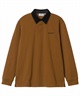 Carhartt WIP/カーハートダブリューアイピー 長袖ポロシャツ コーデュロイ ルーズシルエット I028289(BROWN-S)