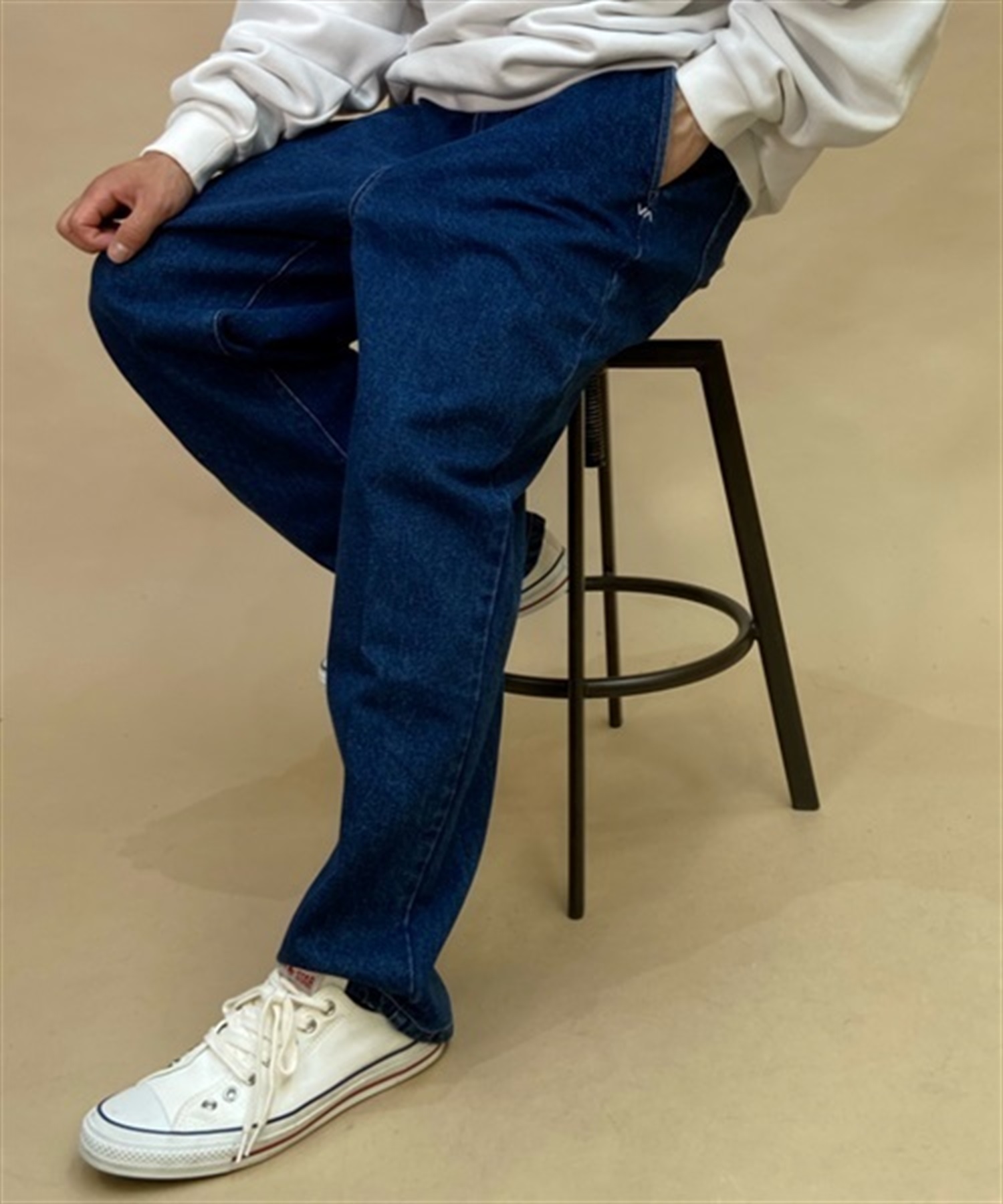 RVCA/ルーカ ロングパンツ デニム ジーンズ ワイドシルエット 24