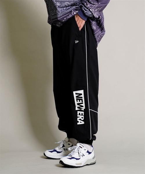 NEW ERA ニューエラ PIPING TRACK PANTS トラックパンツ 13697268 メンズ ロングパンツ ムラサキスポーツ限定 KK1 C9(BLK-M)