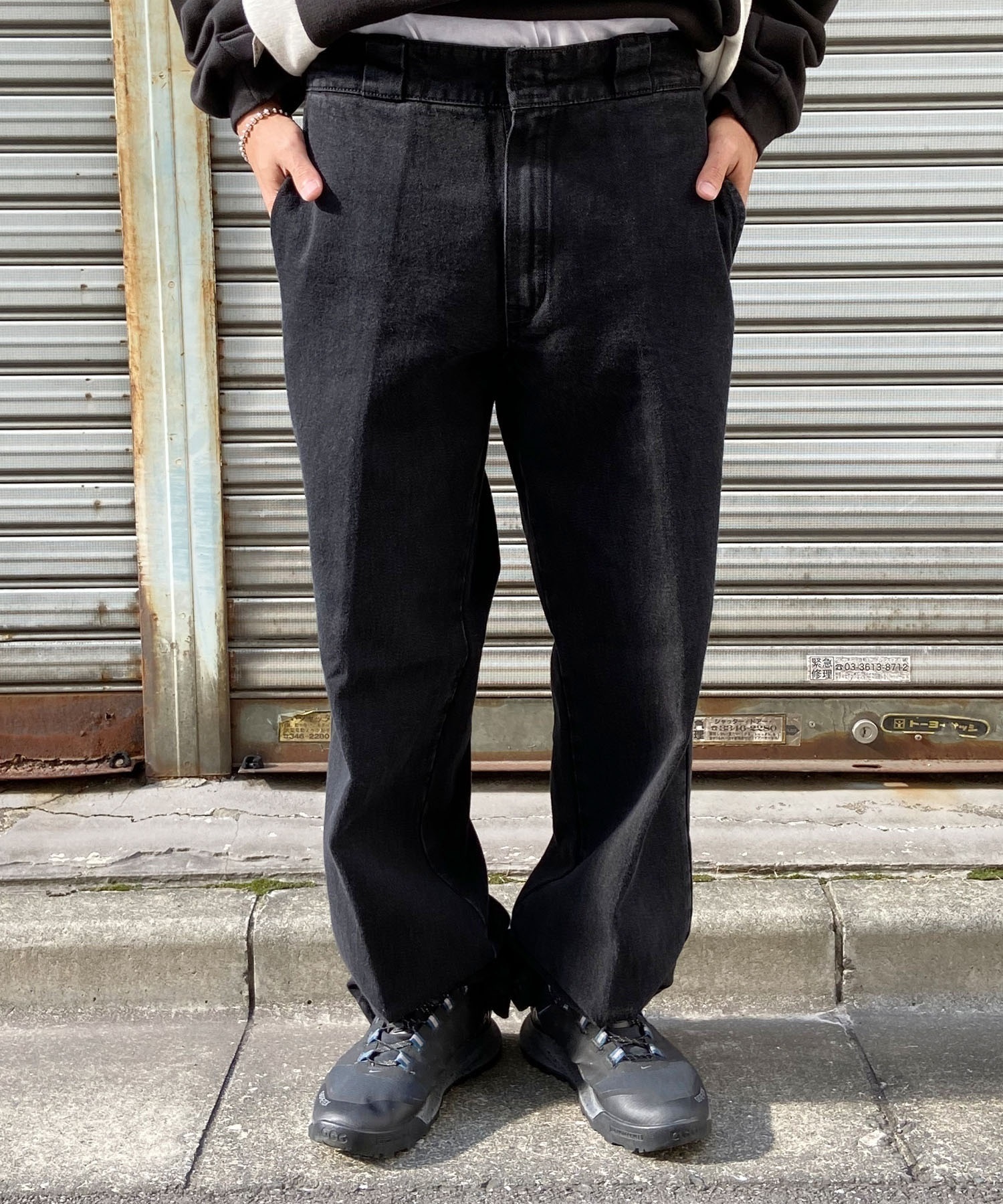 Dickies/ディッキーズ メンズ デニムパンツ ワークパンツ レギュラーシルエット 13オンス 18452800(80BK-30.0inch)