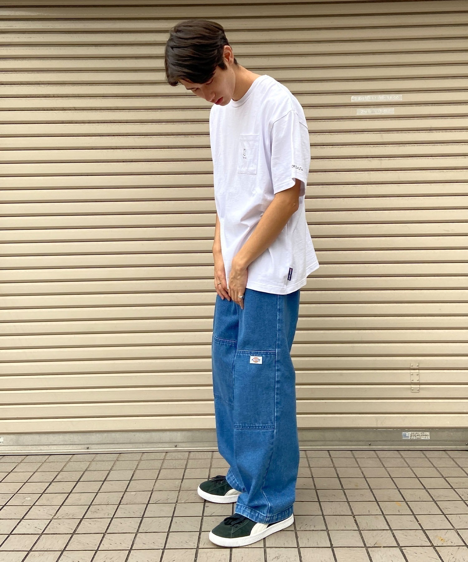 Dickies/ディッキーズ メンズ デニムパンツ ワークパンツ ルーズシルエット ダブルニー 18452900(40BL-30.0inch)