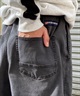 DC ディーシー メンズ デニム ワイドパンツ ワンポイント ワイドシルエット DPT241007(BDM-M)