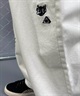 【マトメガイ対象】SANTACRUZ サンタクルーズ メンズ デニム ロングパンツ ジーンズ ランダムロゴ 刺繍 ヴィンテージ風 502241502 ムラサキスポーツ限定(WHITE-M)