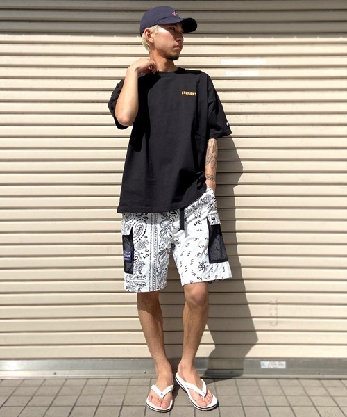 【クーポン対象】RVCA ルーカ BD041-690 メンズ ショートパンツ KK2 E2(BKWT-M)