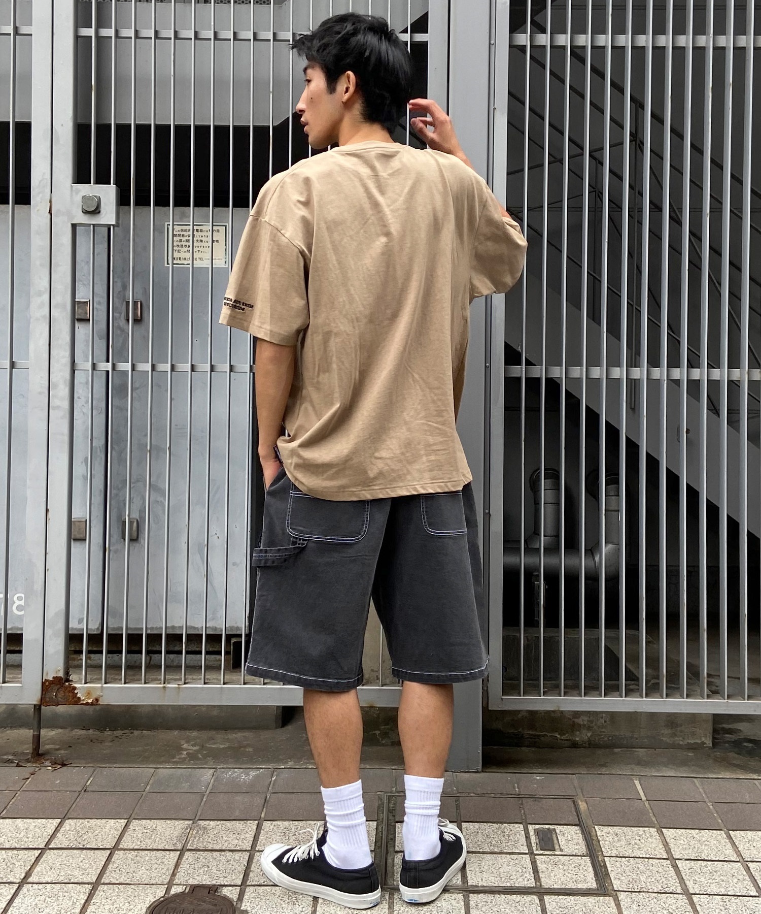 ポインターブランド コットンペインティングパンツ エプロン付き POINTER - 【美品】POINTER エプロン付き ダック地 ペインター